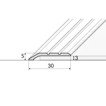 Listwa zakończeniowa samoprzylepna 30 mm – brązowa - Aluminium anodowane