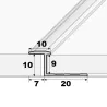 Listwa łączeniowa płaska 10 mm – złota