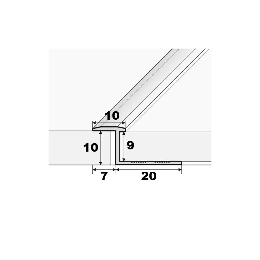 Listwa łączeniowa płaska 10 mm – czarna