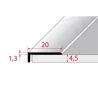 Listwa zakończeniowa do LVT 20 × 5,8 mm – dąb naturalny
