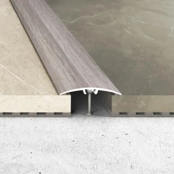 Listwa łączeniowa z uszczelką silikonową - Okleina dąb mocca - Aluminium w okleinie