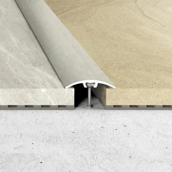 Listwa łączeniowa z uszczelką silikonową - Okleina dąb wanilia - Aluminium w okleinie