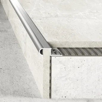 Listwa schodowa owalna - Anoda srebro - Aluminium anodowane