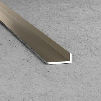 Kątownik fazowany 14 x 10 x 1.5 - Anoda szampan - Aluminium anodowane