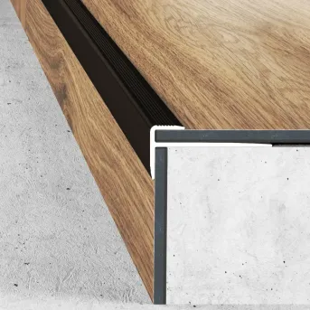 Listwa schodowa do LVT 3 mm - brązowa - Aluminium anodowane