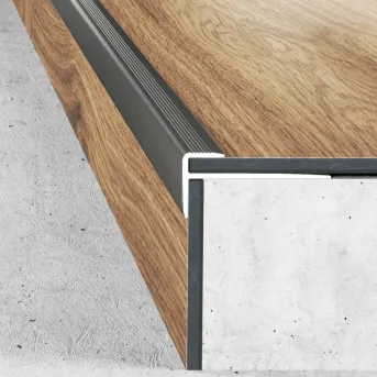 Listwa schodowa do LVT 3 mm - inox szczotkowany - Aluminium anodowane