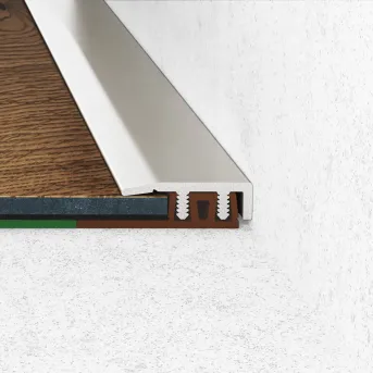 Listwa zakończeniowa z bazą - Anoda srebro - Aluminium anodowane