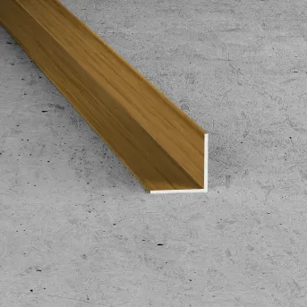 Kątownik 20 x 20 - Okleina orzech - Tworzywo PVC