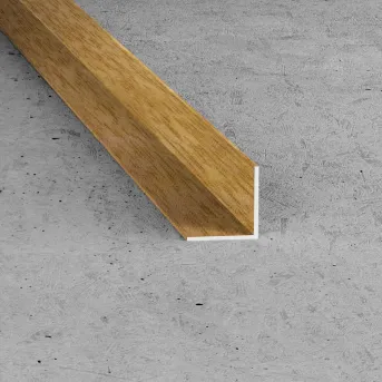 Kątownik 40 x 40 - Okleina dąb jasny - Tworzywo PVC