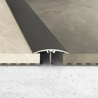 Listwa łączeniowa z uszczelką silikonową - Inox gładki - Aluminium anodowane
