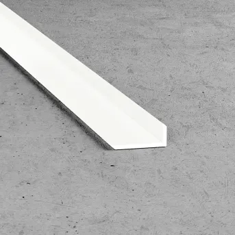 Kątownik fazowany 20 x 8 x 1.5 - Lakier ral biały - Aluminium lakierowane