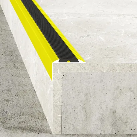 Kątownik Safety z wkładką antypoślizgową - Żółta kontrastowa