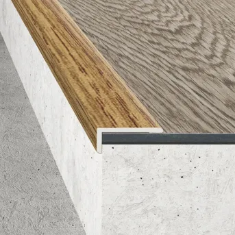 Kątownik 25 x 10 - Okleina wiąz - Tworzywo PVC w okleinie