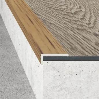 Kątownik 25 x 10 - Okleina dąb koniakowy - Tworzywo PVC w okleinie