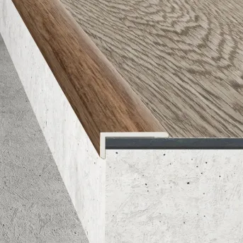 Kątownik 25 x 10 - Okleina merbau - Tworzywo PVC w okleinie