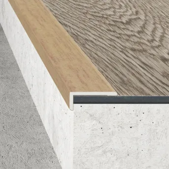 Kątownik 25 x 10 - Okleina buk jasny - Tworzywo PVC w okleinie