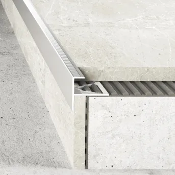 Listwa schodowa do płytki 10 mm - aluminium - Aluminium naturalne