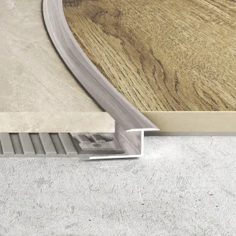 Profil łączeniowy gięty - Okleina dąb mocca - Aluminium w okleinie