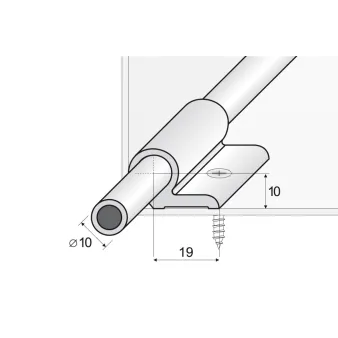 Pręt chodnikowy - Anoda srebro - Aluminium anodowane